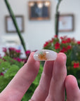 Baikalla Natural Icy Red Sajin (Golden Dust) & Green Patch Jadeite Jade Traditional Ring 