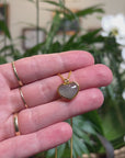 Baikalla "Heart" 18K Yellow Gold Icy Light Green Jadeite Jade Pendant W/ Natural Diamond