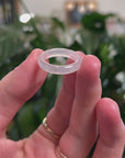 Baikalla Natural Icy Jadeite Jade Traditional Ring 