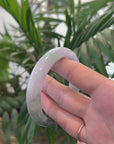 Baikalla Light Icy Lavender & Forest Green Jade Bangle Bracelet (60.2mm) 