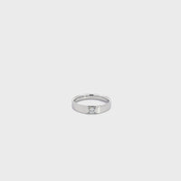 Baikalla 18k White Gold Men's Wedding Diamond Band Ring