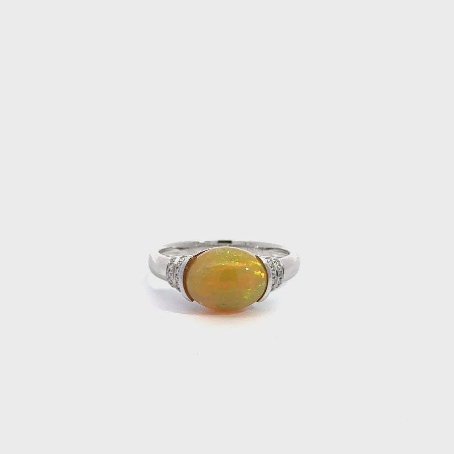 Baikalla "Charlotte" 18K Gold Ethiopian Opal Ring