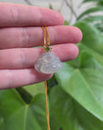Burmese Jadeite Jade Happy Buddha Necklace With 18K Gold Bail