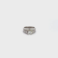 Baikalla 14k White Gold Princess Cut Diamond Engagement Ring Set