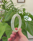 Baikalla Natural Light Green Jadeite Jade Bangle Bracelet (66.5mm) 