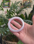 Baikalla Light Lavender Jadeite Jade Bangle Bracelet (57.4mm) 