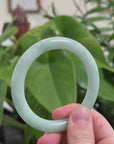 Natural Burmese Light Apple Green Jadeite Jade Bangle Bracelet (54.8 mm) 