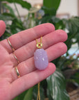 Baikalla 18K Yellow Gold "PiXiu" Natural Lavender Jadeite Jade Pendant