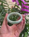 Baikalla Apple-Green Jadeite Jade "Half Round" Bangle Bracelet (58.3mm) 