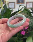 High-quality Lavender-Green Natural Burmese Jadeite Jade Bangle ( 54.82 mm )