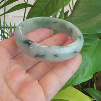Baikalla Classic Real Blue-green Jade Jadeite Bangle Bracelet ( 57.91 mm )#373