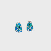 Baikalla™ Sterling Silver Natural Lab-Made Opal Earrings