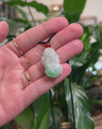 Baikalla PiXiu "Fortune Beast" Natural White & Green Jadeite Jade Pendant Necklace