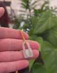 Baikalla Genuine Ice Jadeite Jade Lock Necklace Pendant