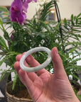 Baikalla Light Green Jadeite Jade "Traditional Full Round" Bangle Bracelet (53.5mm) 