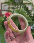 Baikalla Natural Yellow-Red Jadeite Jade Bangle (54.9mm )