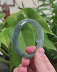 Baikalla Natural Oil-Green Jadeite Jade Bangle Bracelet (56mm) 
