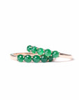 Baikalla Jewelry Jadeite Engagement Ring Baikalla "5 Stone Anniversary" 14k Rose Gold Natural Imperial Jadeite Jade Band