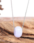 Baikalla Jewelry Jade Pendant Necklace Baikalla™ "Good Luck Button" Necklace Real Lavender Jade Lucky KouKou Pendant Necklace