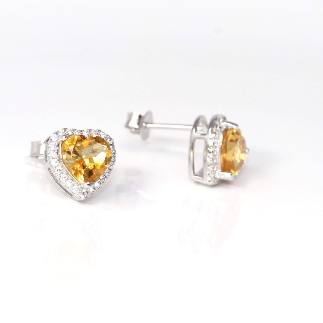 Baikalla Jewelry Silver Gemstones Earrings Citrine Baikalla™ Classic Sterling Silver Natural Amethyst Citrine Garnet Earrings With CZ