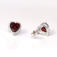 Baikalla Jewelry Silver Gemstones Earrings Baikalla™ Classic Sterling Silver Natural Amethyst Citrine Garnet Earrings With CZ