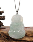 Baikalla Jewelry Jade Guanyin Pendant Necklace Copy of Baikalla 14k "Goddess of Compassion" Genuine Burmese Jadeite Jade Guanyin Necklace