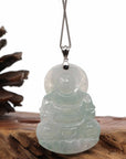 Baikalla Jewelry Jade Guanyin Pendant Necklace Copy of Baikalla 14k "Goddess of Compassion" Genuine Burmese Jadeite Jade Guanyin Necklace