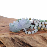 Baikalla Jewelry genuine jadeite carving Baikalla™ Pi Xiu Genuine Burmese Blue Green Jadeite Jade PiXiu Pendant Necklace (FengShui Lucky)