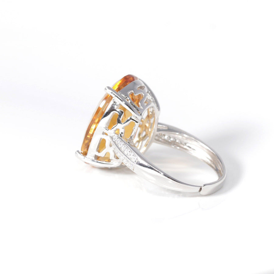 Baikalla Jewelry Gemstone Ring Baikalla™ Sterling Silver Oval Citrine Ring
