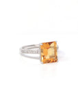 Baikalla Jewelry Gemstone Ring Baikalla™ Sterling Silver Emerald Cut Citrine Ring