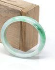 Baikalla Jewelry Jadeite Jade Bangle Bracelet Genuine Burmese Jadeite Jade Oval Bangle Bracelet ( 56.75 mm )