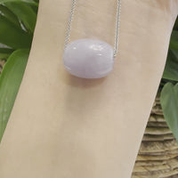 Baikalla™ "Good Luck Button" Necklace Real Lavender Jade Lucky TongTong Pendant Necklace