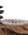 Baikalla Jewelry jade beads bracelet Jadeite Jade 9 mm Round Lavender Beads Bracelet ( 9 mm )