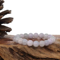 Baikalla Jewelry jade beads bracelet Jadeite Jade 9 mm Round Lavender Beads Bracelet ( 9 mm )