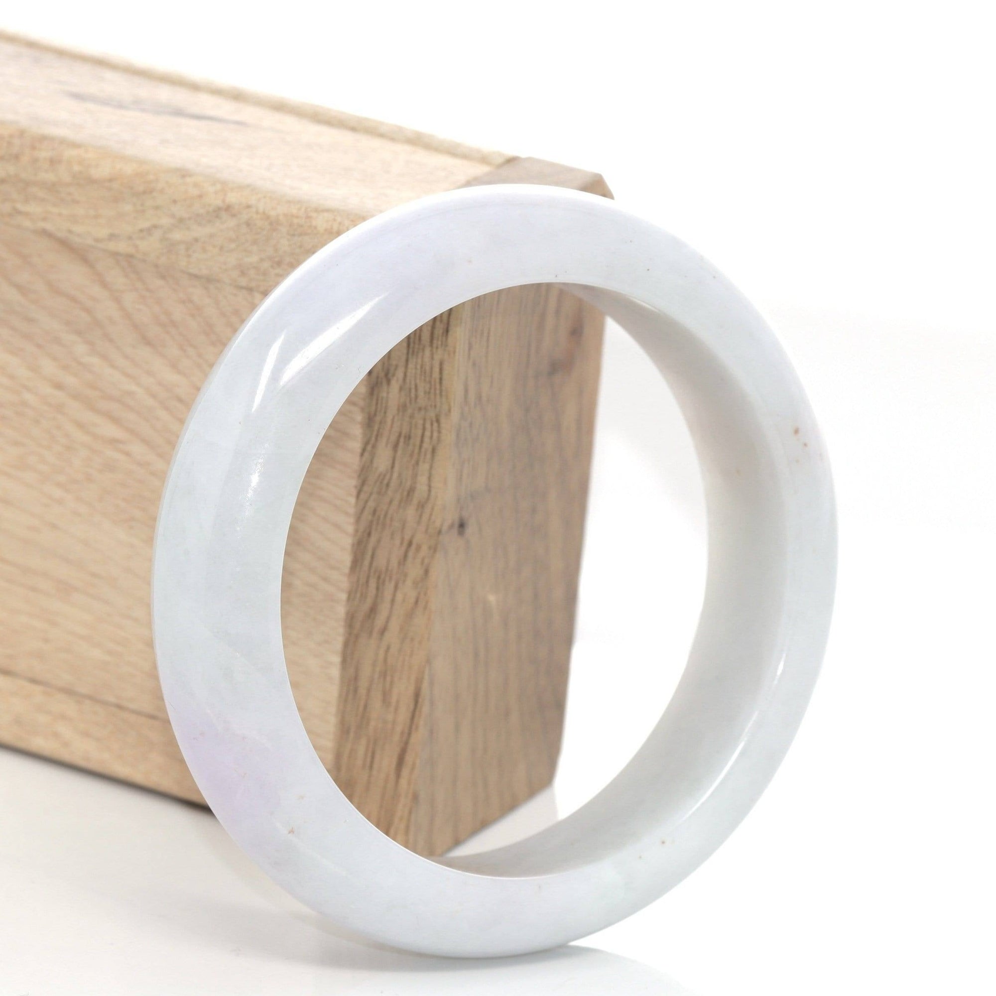 Baikalla Jewelry Jadeite Jade Bangle Bracelet Genuine Burmese Lavender Jadeite Jade Bracelet Bangle ( 58.38 mm )#139