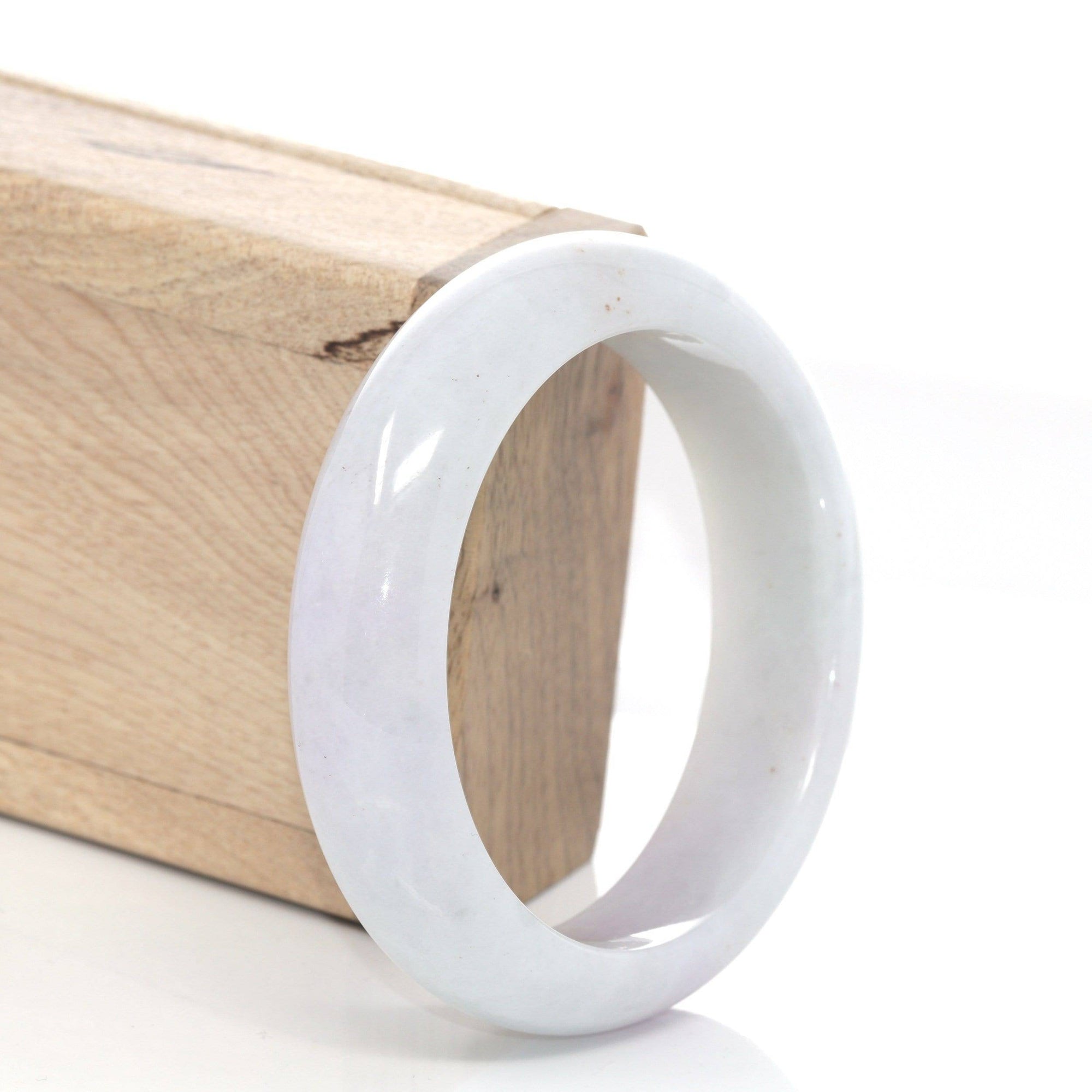 Baikalla Jewelry Jadeite Jade Bangle Bracelet Genuine Burmese Lavender Jadeite Jade Bracelet Bangle ( 58.38 mm )#139