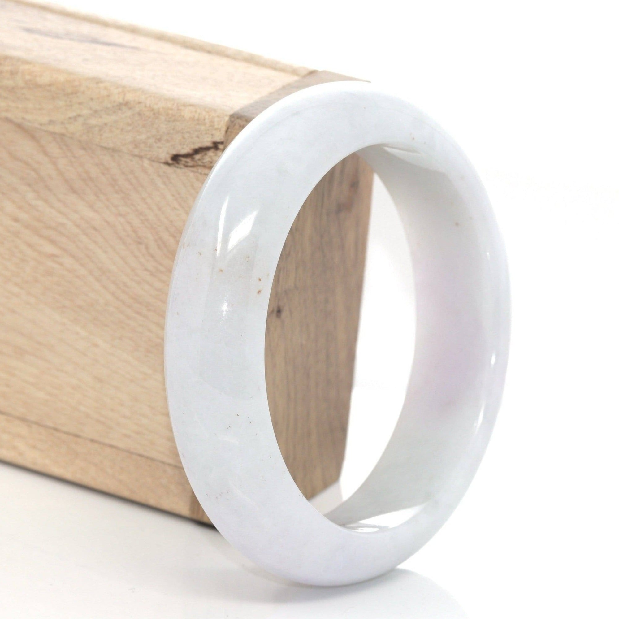 Baikalla Jewelry Jadeite Jade Bangle Bracelet Genuine Burmese Lavender Jadeite Jade Bracelet Bangle ( 58.38 mm )#139