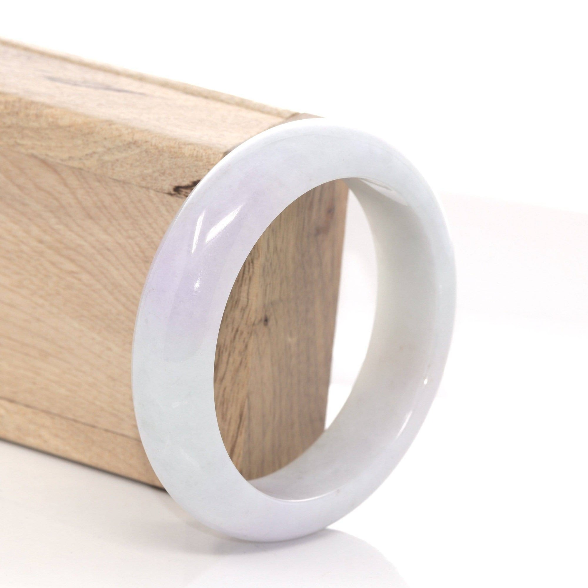 Baikalla Jewelry Jadeite Jade Bangle Bracelet Genuine Burmese Lavender Jadeite Jade Bracelet Bangle ( 58.38 mm )#139