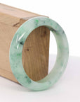 Baikalla Jewelry Jadeite Jade Bangle Bracelet Baikalla "Classic Bangle" Green Natural Burmese Jadeite Jade Bangle ( 56.33mm ) 