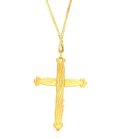 Baikalla Jewelry 24K Pure Yellow Gold Pendant 24k Yellow Gold Crosse Charm Necklace