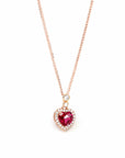 Baikalla Jewelry Gold Sapphire Necklace 18k Rose Gold Lab. Created Sapphire, Ruby & CZ Pendant Necklace