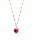 Baikalla Jewelry Gold Sapphire Necklace 18k Rose Gold Lab. Created Sapphire, Ruby & CZ Pendant Necklace
