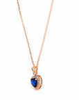 Baikalla Jewelry Gold Sapphire Necklace 18k Rose Gold Lab. Created Sapphire, Ruby & CZ Pendant Necklace