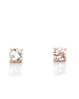 Baikalla Jewelry Gold Gemstone Earrings Baikalla 14k Rose Gold 0.95ct Natural Morganite Earrings