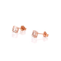 Baikalla Jewelry Gold Gemstone Earrings Baikalla 14k Rose Gold 0.95ct Natural Morganite Earrings