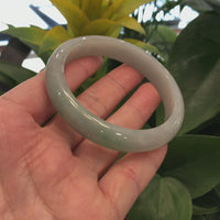 Genuine Burmese Green Jadeite Jade Bangle Bracelet (60.51 mm) #551