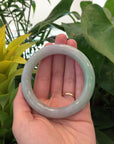 Classic Real Blue Green Jadeite Jade Bangle Bracelet (57.02 mm) 