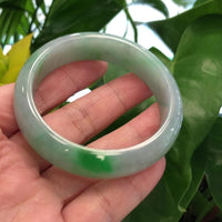 Baikalla™ "Classic Bangle" Genuine Jadeite Jade Part Imperial Green Bangle Bracelet (58.06mm) #927