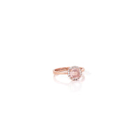 Baikalla Jewelry Sterling Silver Gemstone Ring Sterling Silver Cabochon Rose Quartz Ring