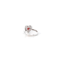 Baikalla Jewelry Sterling Silver Gemstone Ring Sterling Silver Amethyst, Citrine, & Garnet Heart Ring